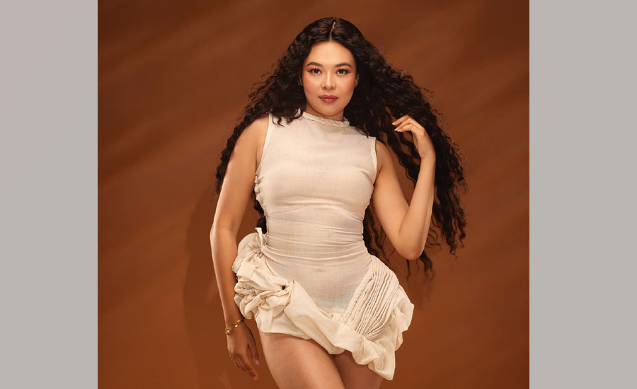 At Miss World, Srichha will wear a velvet cotton dress