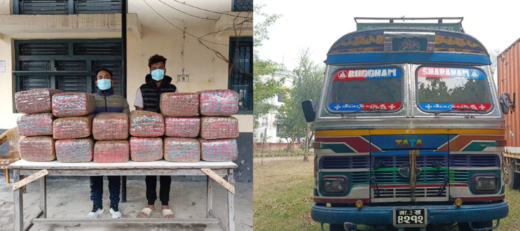 पर्साबाट १६० किलो गाँजासहित दुईजना पक्राउ पर्साबाट १६० किलो गाँजासहित दुईजना पक्राउ