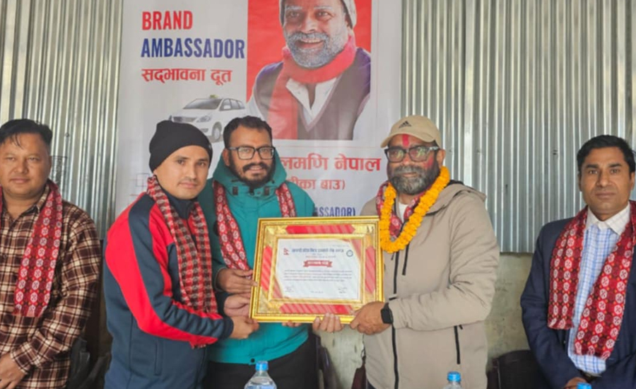 Artist appointed as brand ambassador of Nepal Meter Taxi Service Society