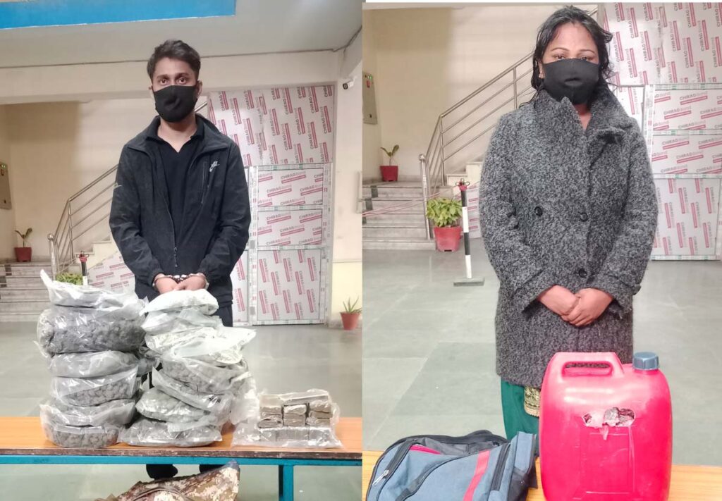चरेश र गाँजासहित दुईजना पक्राउ