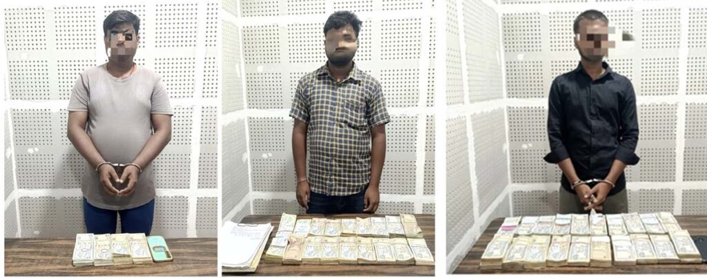 २८ लाख हुण्डी रकमसहित तीनजना पक्राउ